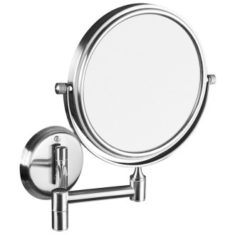 Kozmetické zrkadlo závesné, Ø 140mm, obojstranné, chróm