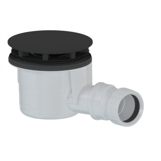 Vaničkový sifón, priemer 90mm, DN40, krytka čierna mat 59134