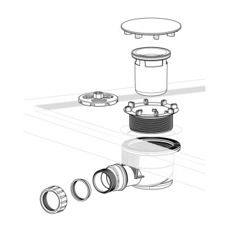 Vaničkový sifón, priemer 90mm, DN40, krytka biela 59135