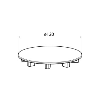 Kryt sifónu, 120mm, ABS/nerez 60331