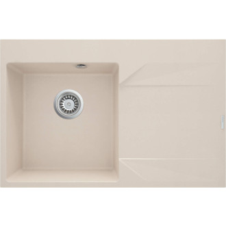 Deante "EVORA jednodrez granitový s odkvapom, pravý, 760x500x195 mm, 3,5"", béžová ZQJ_511P