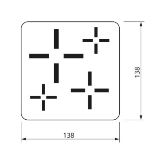 Štvorcová krytka sifónu, biela 59719