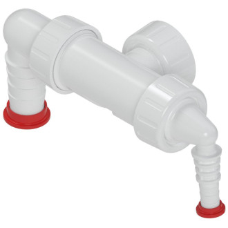 Dvojkolienka podomietkového sifónu, pre práčku a sušičku/umývačku, biela 60885