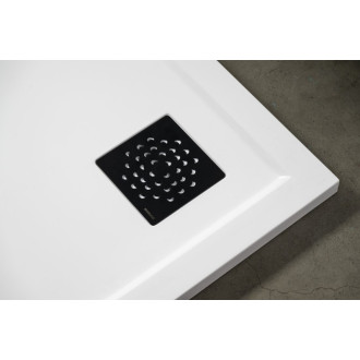 Vaničkový sifón, priemer otvoru 90 mm, DN40, krytka čierna 59723