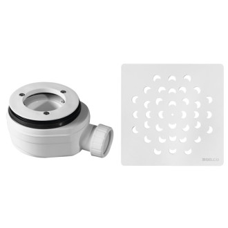 Vaničkový sifón, priemer otvoru 90 mm, DN40, krytka biela 59726