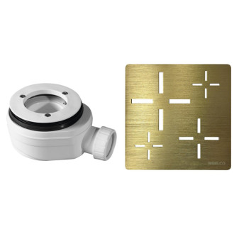 Vaničkový sifón, priemer otvoru 90 mm, DN40, krytka zlato 59730