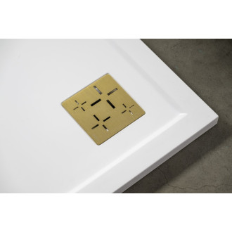 Vaničkový sifón, priemer otvoru 90 mm, DN40, krytka zlato 59730