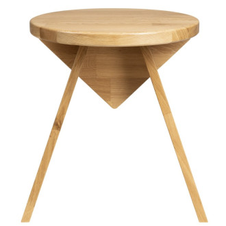 ASTYLE guľatá stolička ø 36x41cm, masív prírodný dub