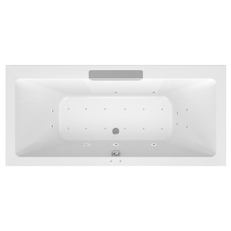 CASCATA hydromasážna vaňa, 185x85x45cm, kaskáda nerez, Active Hydro-Air, chróm 60826