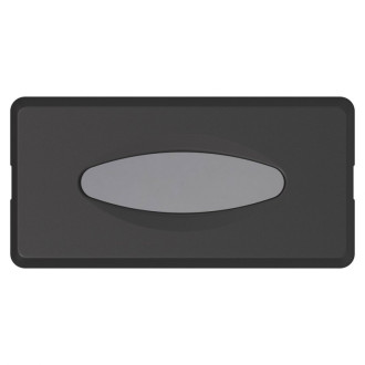 ECOLORED zásobník na papierové vreckovky, 27x13x7cm, ABS, Soft Touch, čierna mat