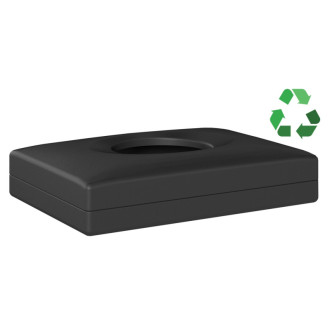 ECOLORED zásobník hygienických sáčkov, 13,5 x9, 5x3, 2cm, ABS, Soft Touch, čierna mat