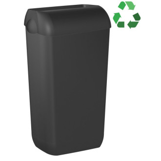 ECOLORED odpadkový kôš nástenný s vekom 23l, ABS, Soft Touch, čierna mat