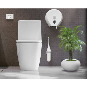 ECOLORED WC kefa závesná, ABS, Soft Touch, biela