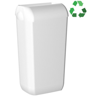 ECOLORED odpadkový kôš nástenný s vekom 23l, ABS, Soft Touch, biela