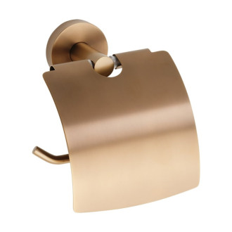 X-ROUND COPPER držiak toaletného papiera s krytom, meď mat