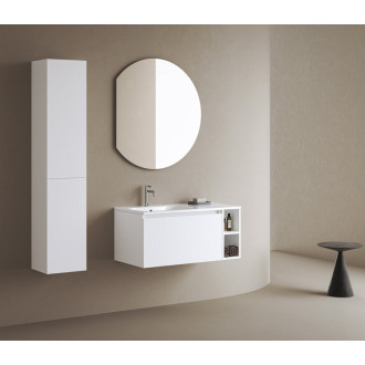 DARA CUT zrkadlo s LED podsvietením 20W, ø 100x90cm, vykurovacia fólia