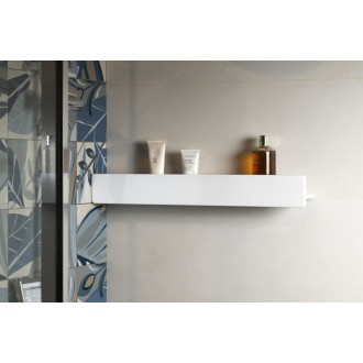 ABELINE polica s hrazdou rockstone 600mm, biela mat