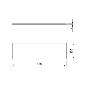 LATUS X doska Rockstone 80x23, 5cm, biela mat