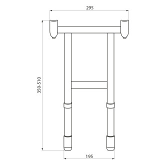 Podpera po sklopné sedátko do sprchového kúta, biela