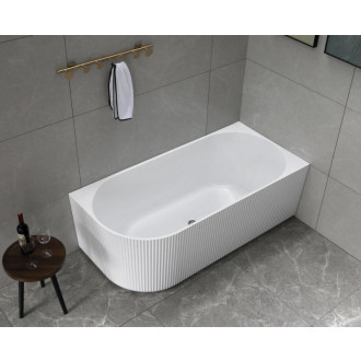 TIBERA STRIP R rohová stojaca vaňa, 150x75cm, biela