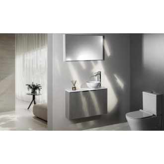 LATUS X umývadlová skrinka s umývadlom 80x54,5x22cm, dub strieborný