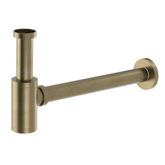 Umývadlový sifón 5/4", odpad 32mm, okrúhly, zlato mat