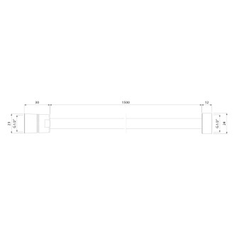 POWERFLEX plastová sprchová hadica, 150cm, zlato mat