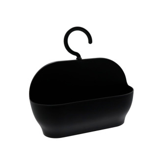 SHARON polica do sprchy závesná, plast, čierna