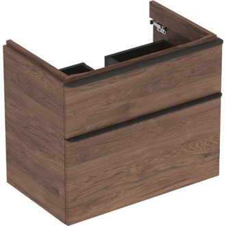 Kúpeľňová skrinka pod umývadlo Geberit Smyle Square 73,4x62x47 cm orech 500.353.JR.1