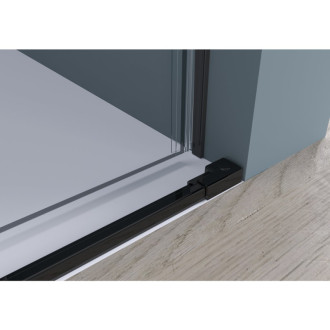 CERANO - Sprchové posuvné dvere Santoro Ľ/P - 8 mm - čierna matná, transparentné sklo - 100x195 cm