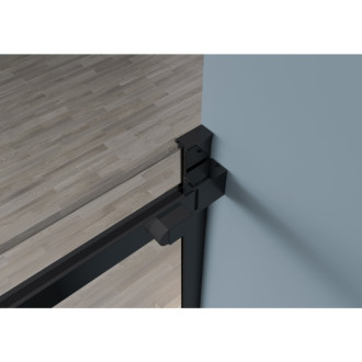 CERANO - Sprchové posuvné dvere Santoro Ľ/P - 8 mm - čierna matná, transparentné sklo - 100x195 cm