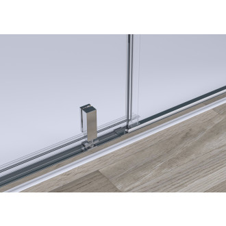 CERANO - Trostenný sprchovací kút Santini UL/P - 6 mm - chróm, transparentné sklo - 100x100x195 cm - pivotový