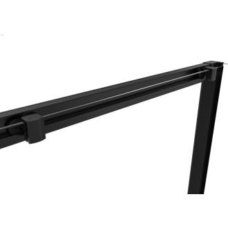 CERANO - Trostenný sprchovací kút Varone LINE UL/P - 6 mm - čierna matná, transparentné sklo - 160x80x195 cm - posuvný