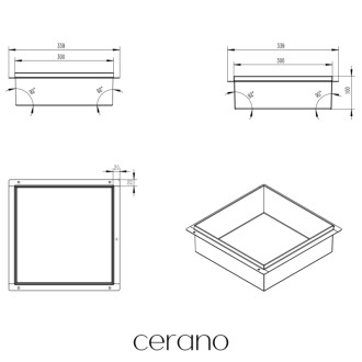CERANO - Zápustná polička/nika do obkladu - biela matná - 30x30x10 cm
