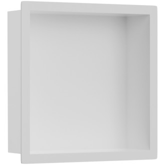 CERANO - Zápustná polička/nika s okrajom do obkladu - biela matná - 30x30x10 cm