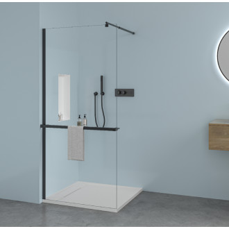 CERANO - Zápustná polička/nika s okrajom do obkladu - biela matná - 90x30x10 cm