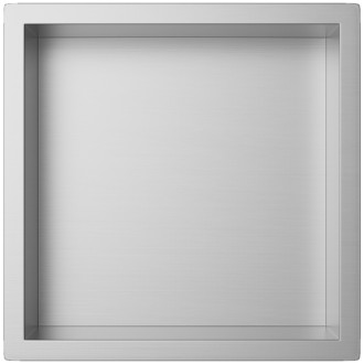 CERANO - Zápustná polička/nika s okrajom do obkladu - nerezová - 30x30x10 cm