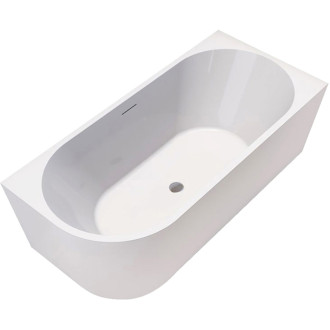 CERANO - Voľne stojaca akrylátová vaňa Bianco, pravá - biela matná - 170x80 cm