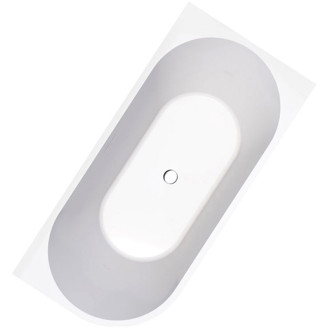 CERANO - Voľne stojaca akrylátová vaňa Bianco, pravá - biela matná - 170x80 cm