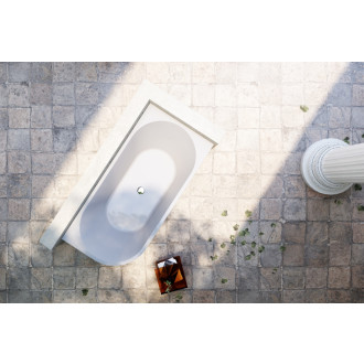 CERANO - Voľne stojaca akrylátová vaňa Bianco, pravá - biela matná - 170x80 cm