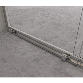 CERANO - Sprchové posuvné dvere Varone LINE Ľ/P - 6 mm - čierna matná, mliečne sklo - 120x195 cm