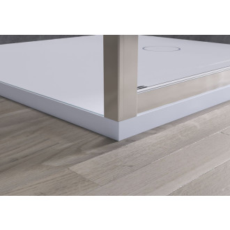 CERANO - Sprchovací kút Varone LINE Ľ/P - 6 mm - čierna matná, mliečne sklo - 120x70 cm - posuvný