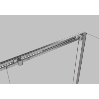 CERANO - Trostenný sprchovací kút Varone LINE UL/P - 6 mm - chróm, mliečne sklo - 100x70 cm - posuvný