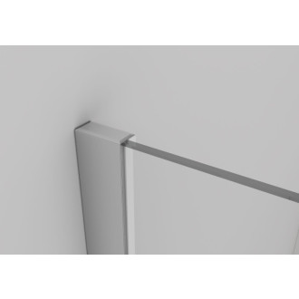 CERANO - Trostenný sprchovací kút Varone LINE UL/P - 6 mm - chróm, mliečne sklo - 100x90 cm - posuvný