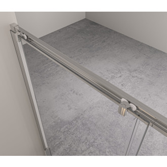 CERANO - Sprchové posuvné dvere Varone LINE Ľ/P - 6 mm - chróm, mliečne sklo - 160x195 cm