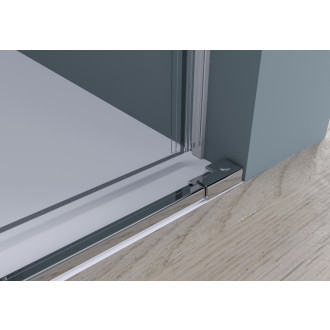 CERANO - Sprchové posuvné dvere Santoro - pravá - 6 mm - chróm, mliečne sklo - 100x195 cm