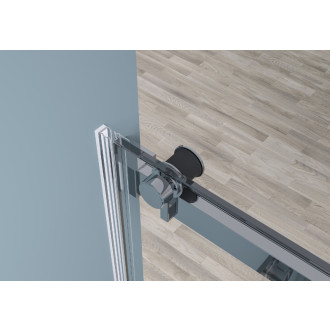 CERANO - Sprchové posuvné dvere Santoro - pravá - 6 mm - chróm, mliečne sklo - 110x195 cm