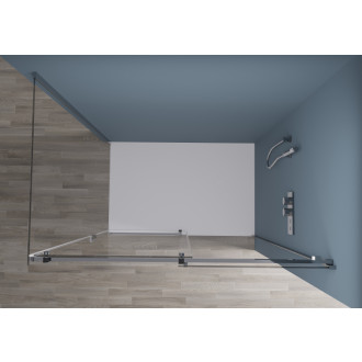 CERANO - Sprchovací kút Santoro - ľavá - 6 mm - čierna matná, mliečne sklo - 100x90 cm - posuvný