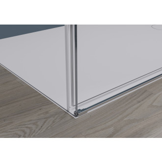 CERANO - Sprchovací kút Santoro - pravá - 6 mm - čierna matná, mliečne sklo - 140x80 cm - posuvný