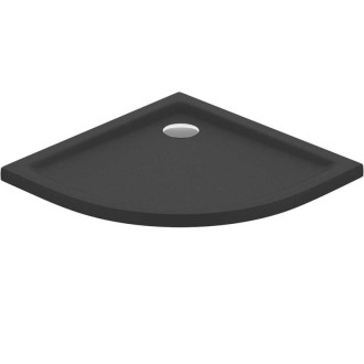 Cersanit Tako sprchová vanička štvrťkruh čierna 80x80x4 S204-033